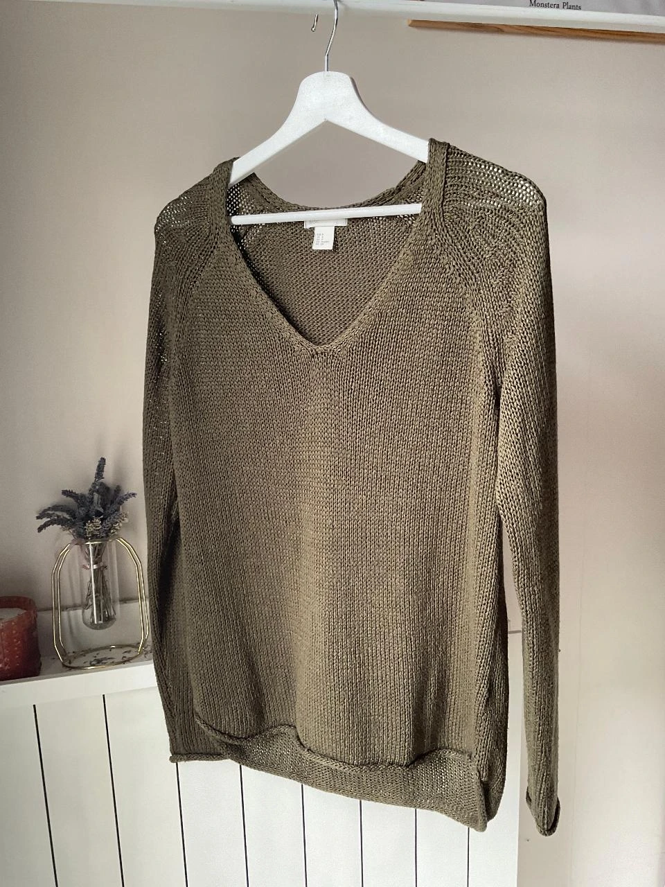 Khaki H&M sweater – the perfect bohemian & trendy basic Size M – photo 3
